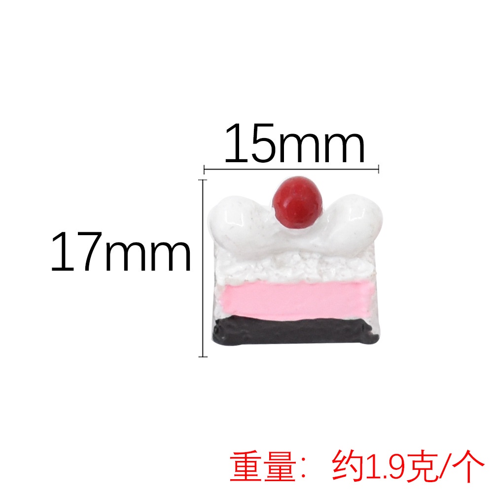 Set 10 Phụ Kiện Trang Trí Điện Thoại / Kẹp Tóc Hình Vuông Nhiều Màu Sắc DIY