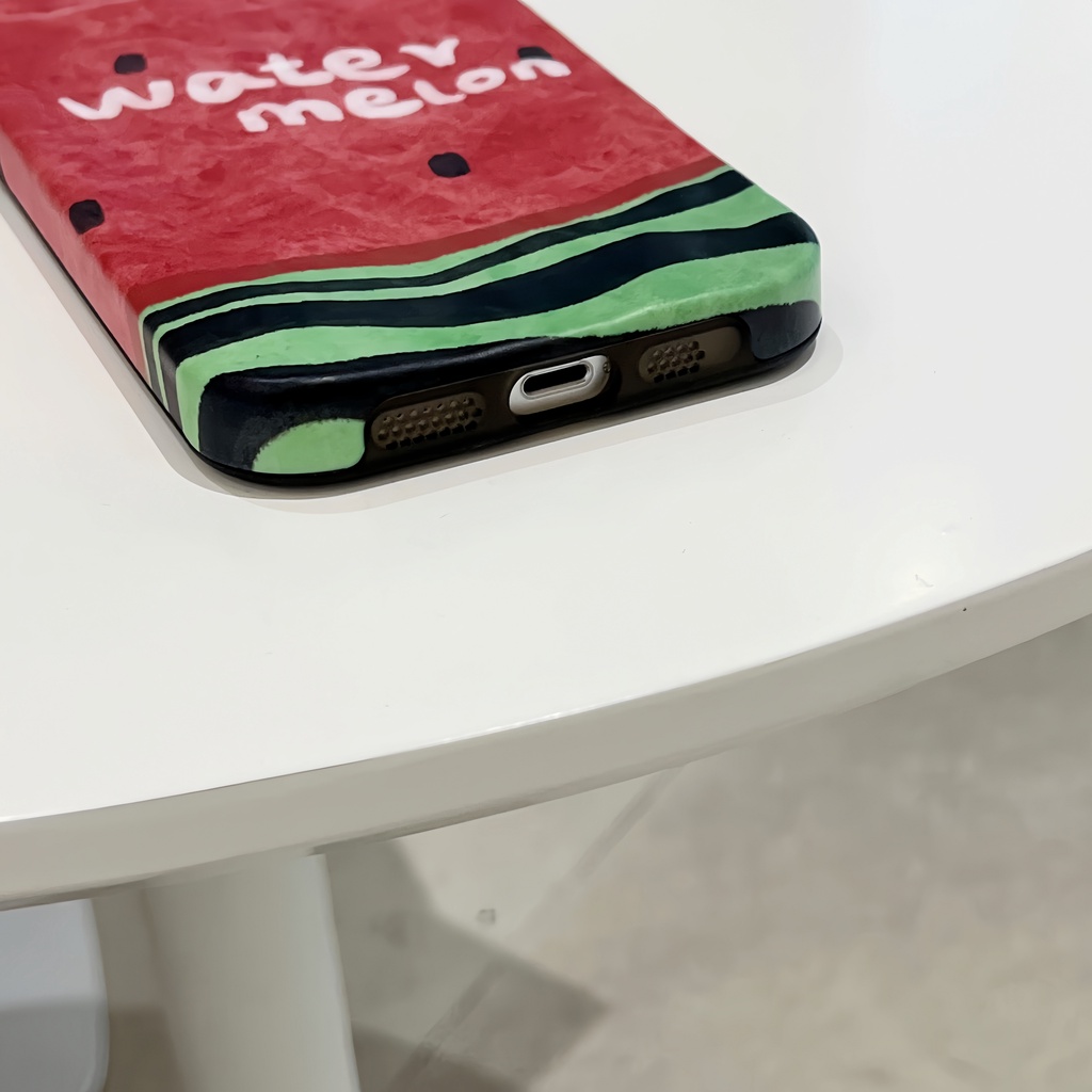 Ốp Điện Thoại PC Cứng Chống Sốc Họa Tiết Dưa Hấu Cho iPhone 13 12 11 14 Pro Max