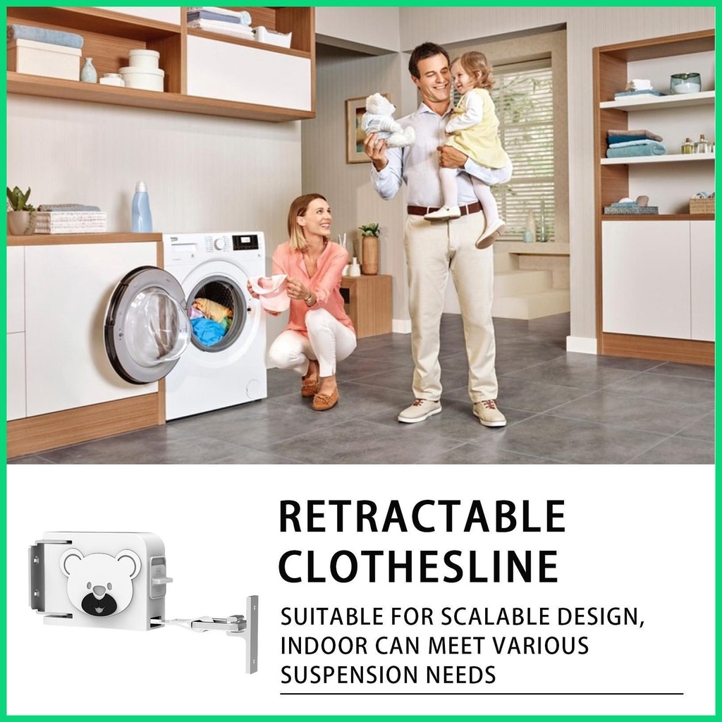 Dây Phơi Quần Áo Ngoài Trời Chịu Tải Nặng Có Thể Thu Gọn Tiện Dụng