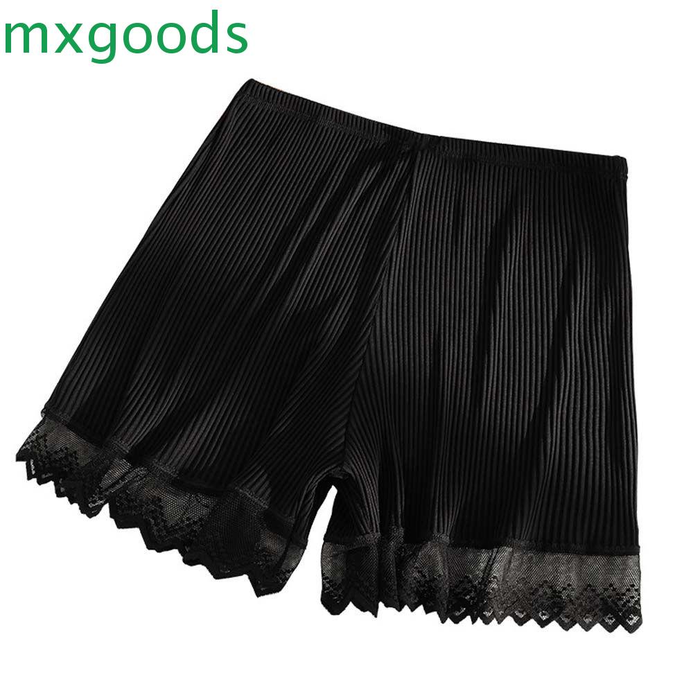 Quần Short An Toàn Dáng Rộng Vải Satin Phối Ren Thời Trang Mùa Hè Cho Nữ