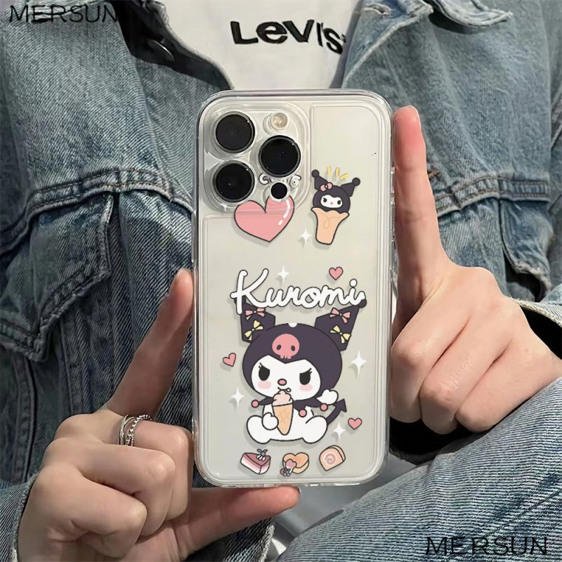 ✅Ốp Điện Thoại Mềm Chống Sốc Họa Tiết Kuromi Đơn Giản Cho Iphone 14Pro 11 13max 126In78 MX01