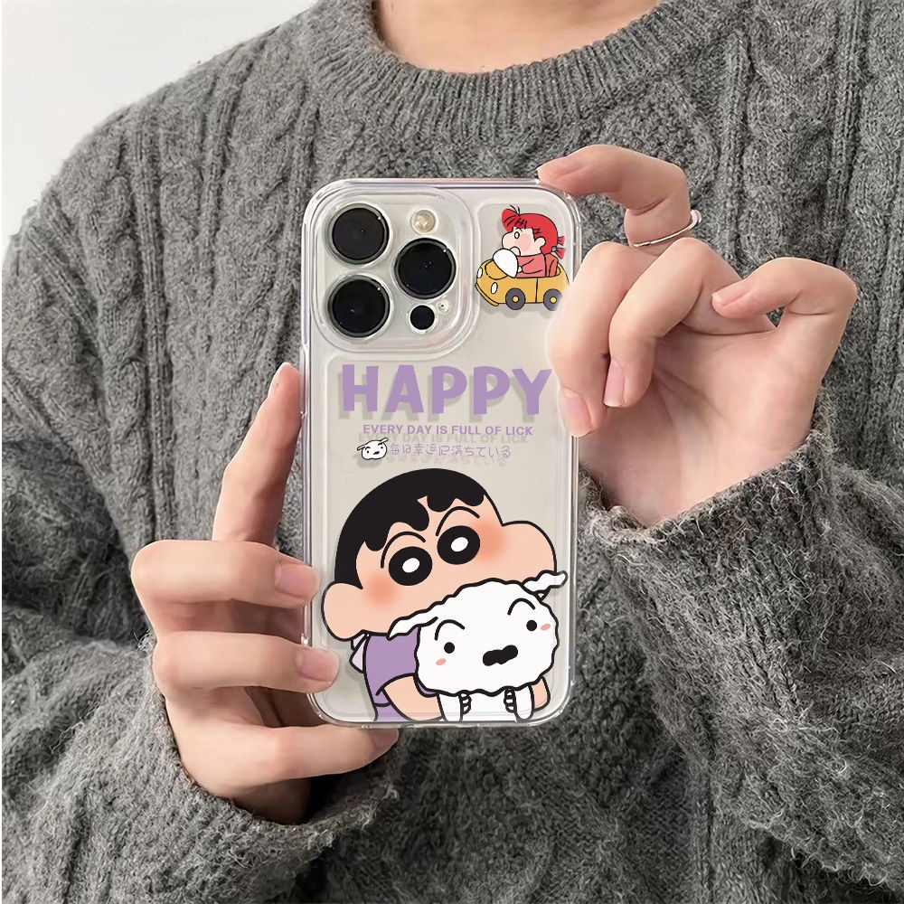 ✅Plus Ốp Điện Thoại Mềm Chống Sốc In Hình Shin-Chan Cho Iphone 14Pro 6In 11 Max 78Iphone 12 13 Xiaobai Ouki