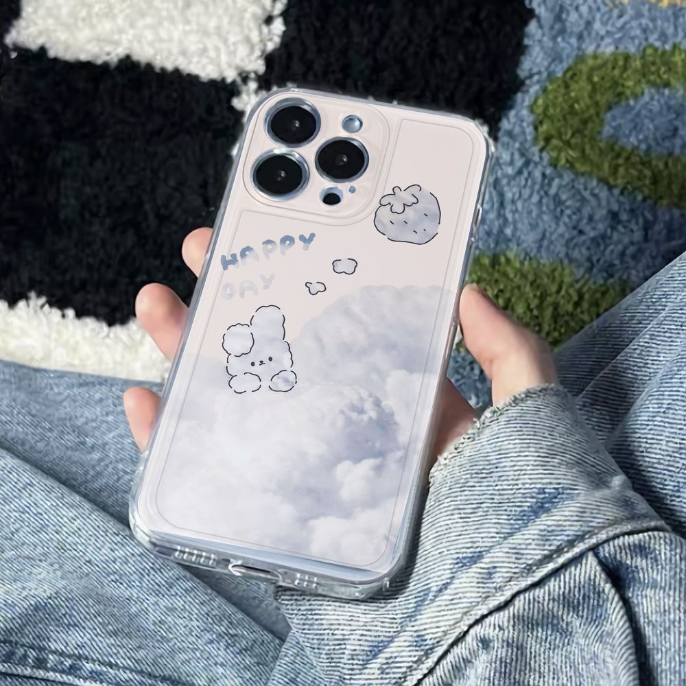 ✅Ốp Điện Thoại Mềm Chống Sốc Hình Thỏ Trắng Cho Iphone 6In 13 11 Plus Max 78 14 Pro 12 Xr 6