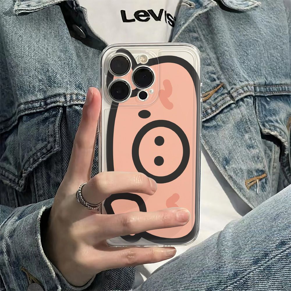 ✅Ốp Điện Thoại Mềm Chống Sốc Họa Tiết Heo Hồng 1MZY Cho iPhone12 1314pro Max116In78 plus