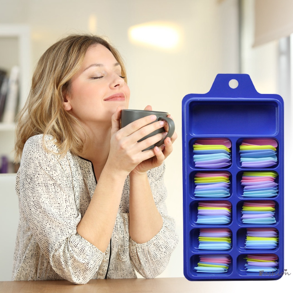 Bộ 100 Móng Tay Giả Che Phủ Toàn Diện Không Phai Màu Kèm Hộp Đựng