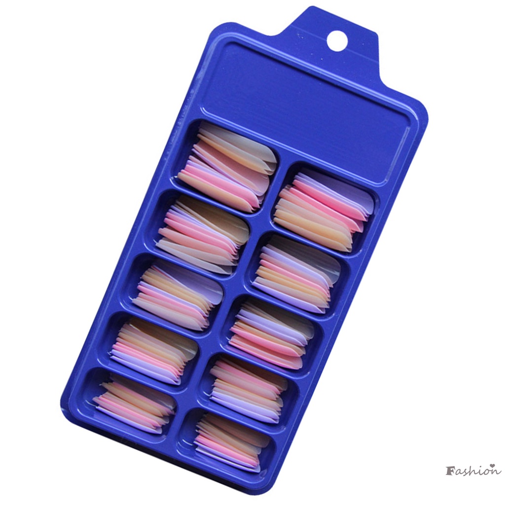 Bộ 100 Móng Tay Giả Che Phủ Toàn Diện Không Phai Màu Kèm Hộp Đựng