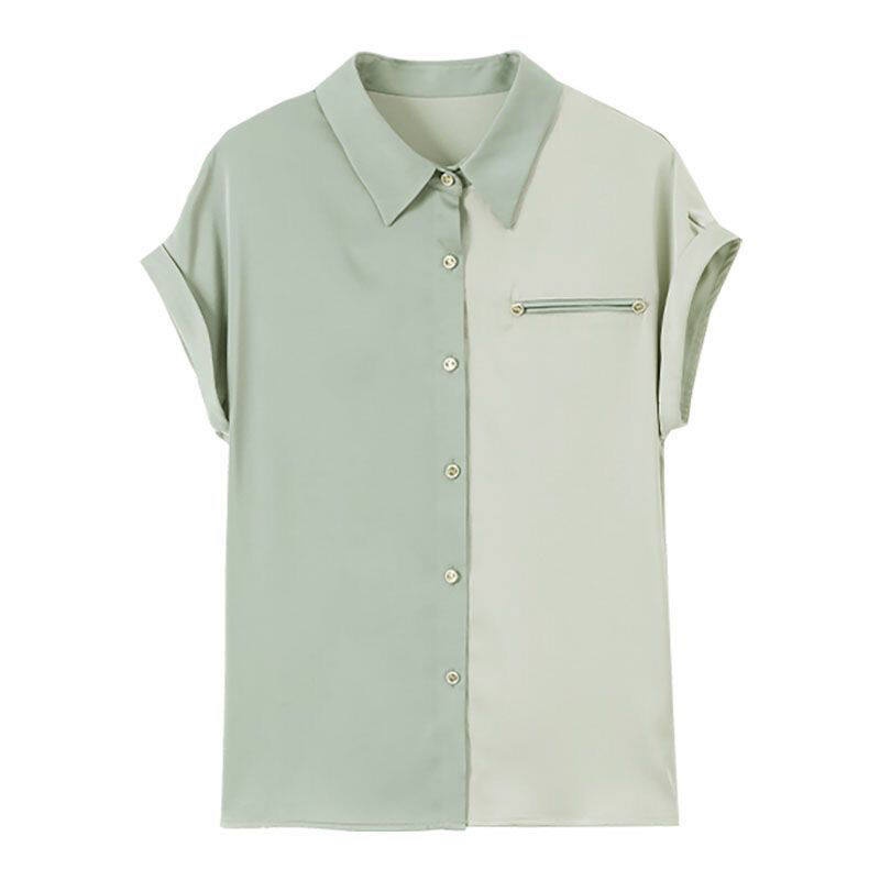 Áo Sơ Mi Tay Ngắn Dáng Rộng Phong Cách Thời Trang Hàn Quốc Dành Cho Nữ