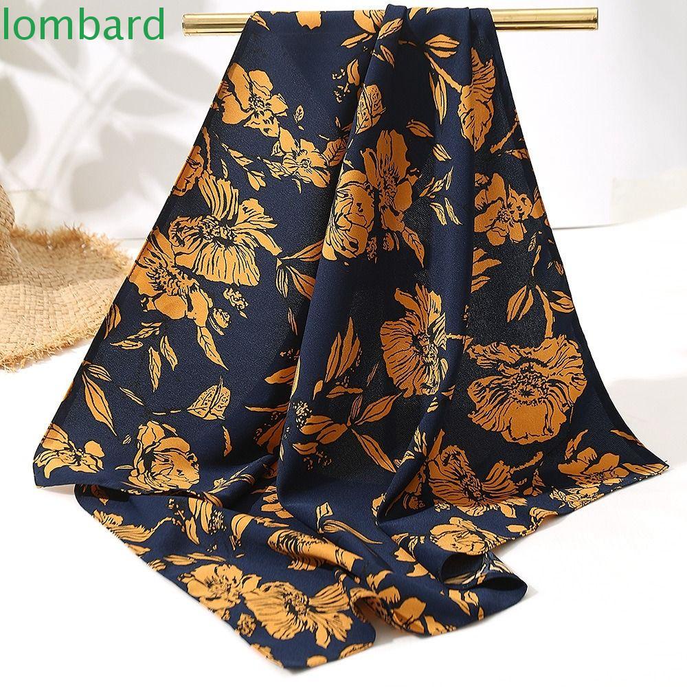 Khăn Choàng Cổ Hình Vuông Bằng Lụa In Họa Tiết Phong Cách Hàn Quốc Thời Trang Cho Nữ