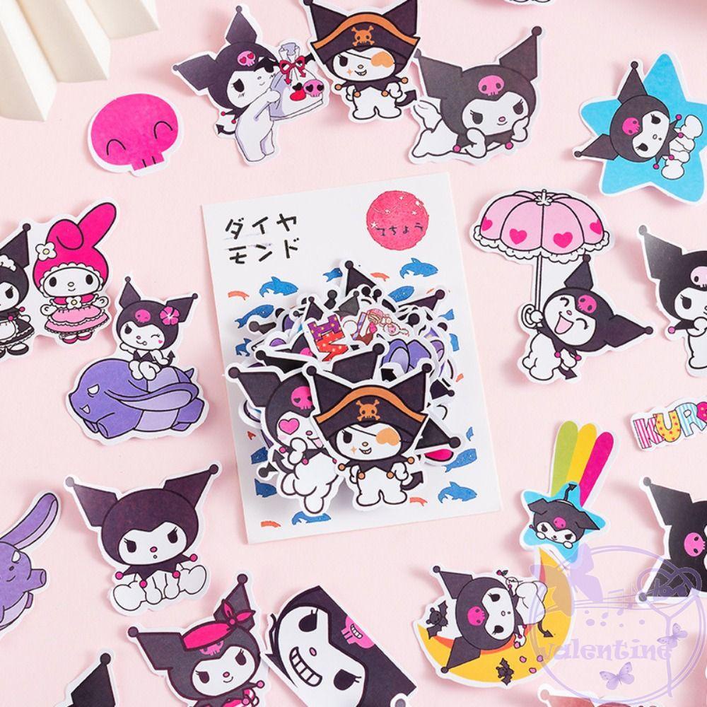 Miếng Dán Hình Anime Kuromi Cinnamoroll Trang Trí Sổ Tay / Nhật Ký
