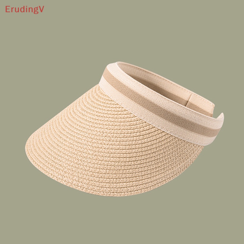 [ErudingV] Mũ Rơm Chống Nắng Hở Chóp Thoáng Khí Gấp Lại Được Hợp Thời Trang Đi Biển Cho Nữ [Mới]