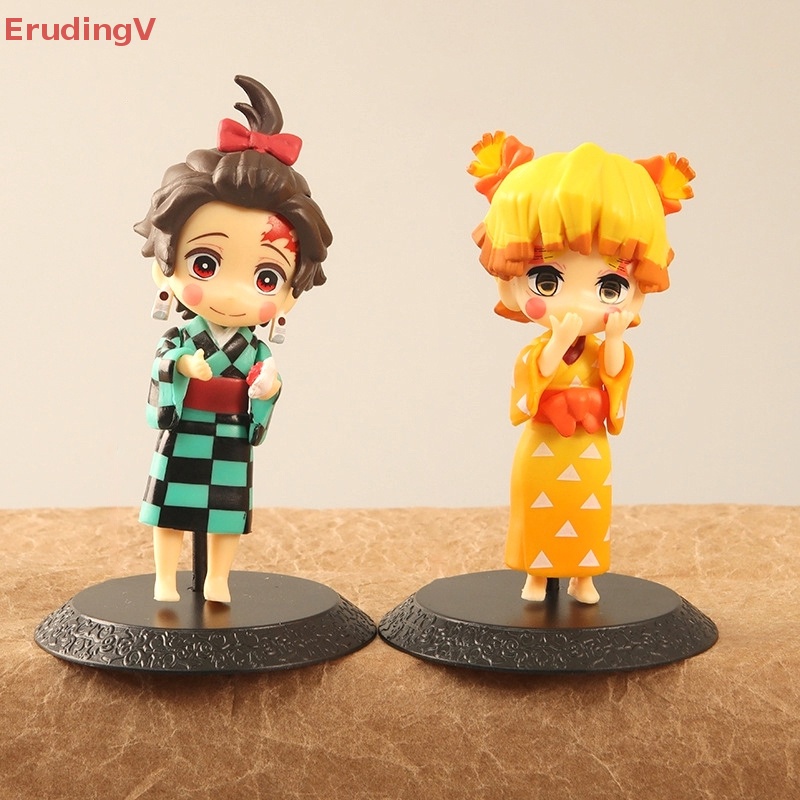 Bộ 6 Mô Hình Búp Bê Anime Demon Slayer Dùng Trang Trí Nhà Cửa / Xe Hơi