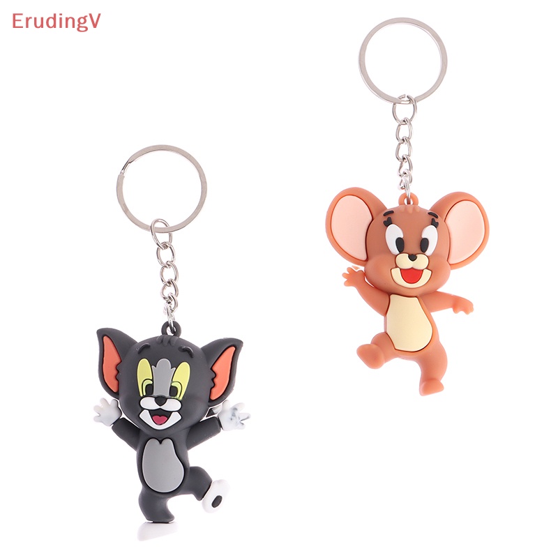 [ErudingV] Móc Chìa Khóa / Túi Xách Bằng Nhựa Resin Hình Mèo / Chuột Hoạt Hình Dễ Thương