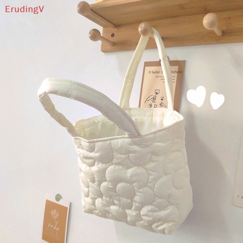 [ErudingV] Túi Đựng Hộp Cơm Trưa Xách Tay May Chần Phong Cách Ins Hàn Quốc Hợp Thời Trang Cho Nữ [Mới]