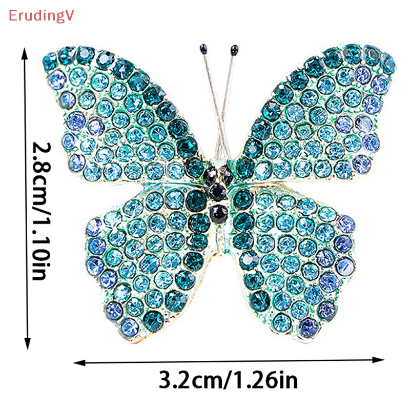[ErudingV] Ghim Cài Áo Hình Bướm Đính Đá Pha Lê Cổ Điển Cho Nữ [Mới]