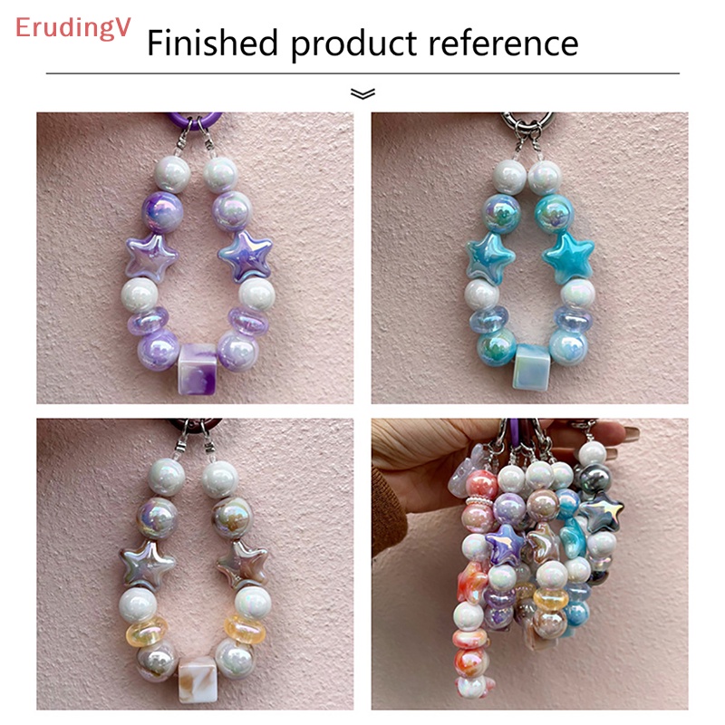 [ErudingV] Set 10 Hạt Acrylic Hình Ngôi Sao Năm Cánh Lấp Lánh Đầy Màu Sắc Trang Trí Vòng Tay DIY