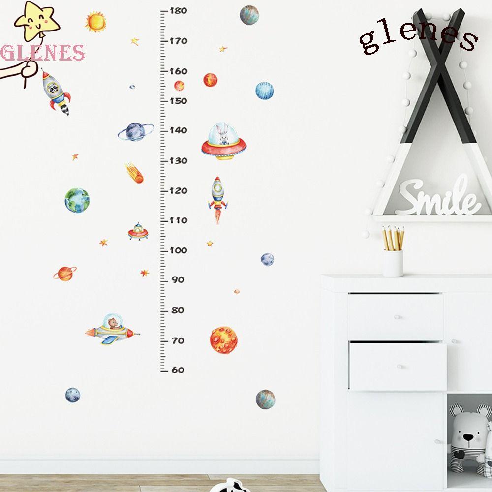 Đề Can Đo Chiều Cao Dán Tường Hình Phi Hành Gia Dễ Thương Chống Thấm Nước Cho Bé