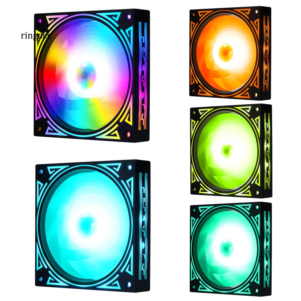 Quạt Tản Nhiệt 12cm Màu RGB Ánh Sáng Cao Tiện Dụng Cho Máy Tính / Văn Phòng