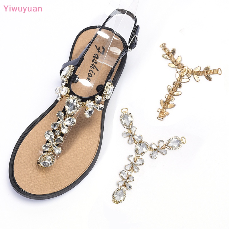 1 Phụ Kiện Đầu Nối Bikini Đính Đá Màu Vàng / Bạc DIY Mới