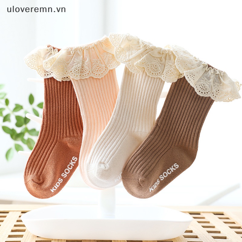 Đôi Vớ Giữ Ấm Mùa Xuân Bằng Vải Cotton In Họa Tiết Hoạt Hình Dễ Thương Cho Bé Gái
