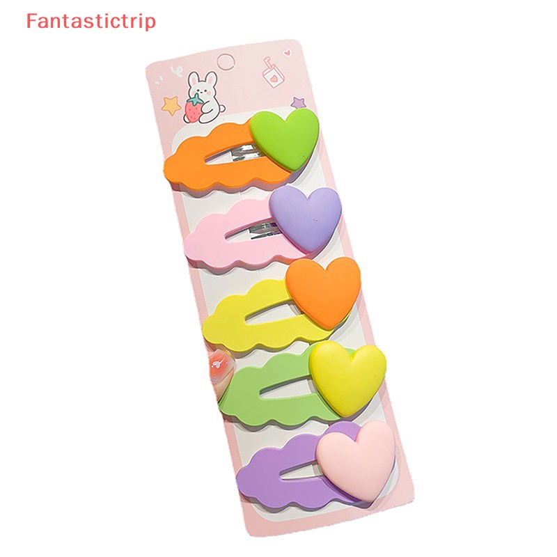 Set 5 Kẹp Tóc Hình Thỏ / Gấu Hoạt Hình Dễ Thương Cho Bé Gái