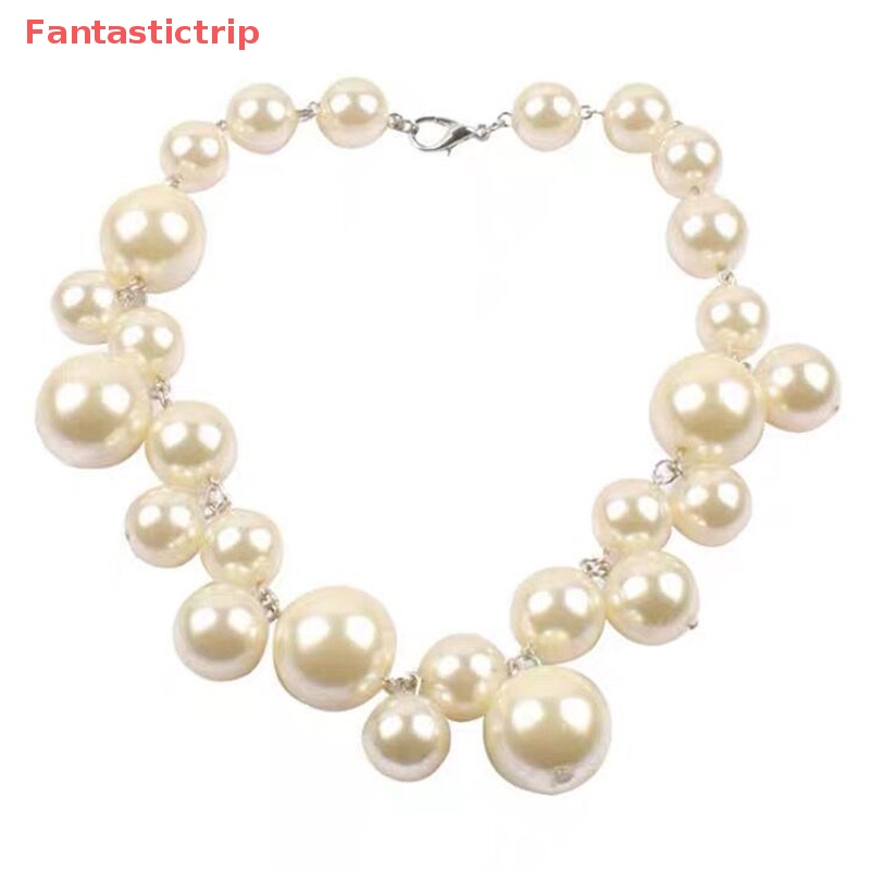 [Fantastictrip] Vòng cổ Chuỗi Hạt Ngọc Trai Gấp Lại Được Thanh Lịch Trang Sức Cô Dâu Mới