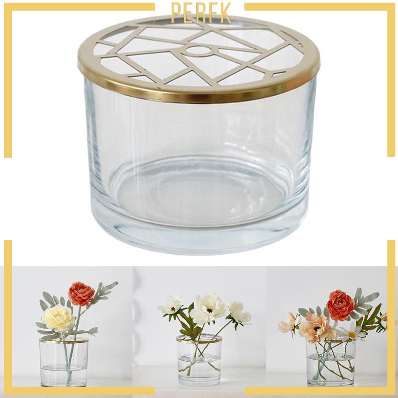 Bình Kính Tròn Đựng Hoa Trưng Bày Để Bàn Trang Trí