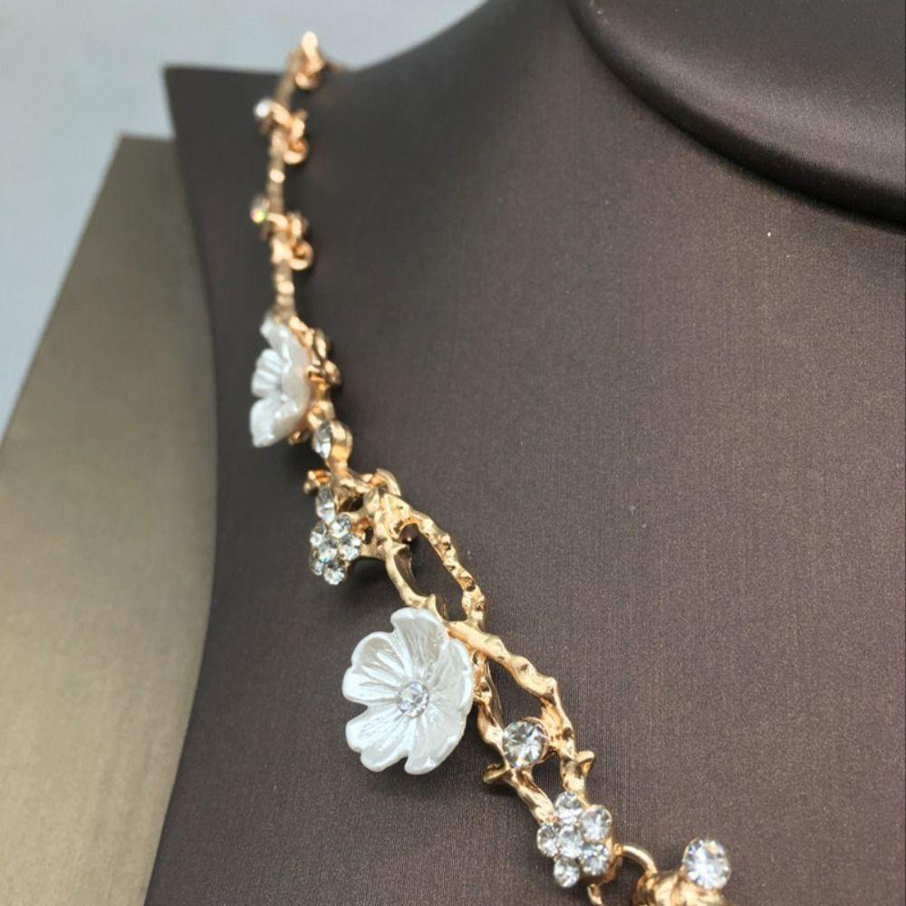 Bộ Trang Sức Đám Cưới Thiết Kế Sang Trọng Cao Cấp|Bông Hoa Sang Trọng Phong Cách Vintage|Vòng Cổ Choker Thời Trang Cá Tính