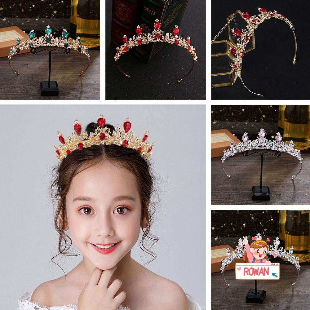 Công Chúa ROWANS|Vương Miện Cài Tóc Cô Dâu Đính Đá Sang Trọng|Lược Cài Tóc Trang Trí Hình Hoa Lá Cho Cô Dâu Ngày Cưới