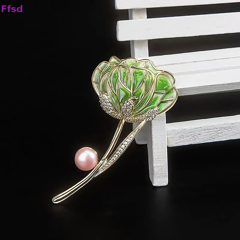 {Ffsd} Ghim Cài Khăn Choàng / Khăn Quàng Cổ Hình Hoa Đính Ngọc Trai Thời Trang Cao Cấp * Hàng Bán Chạy