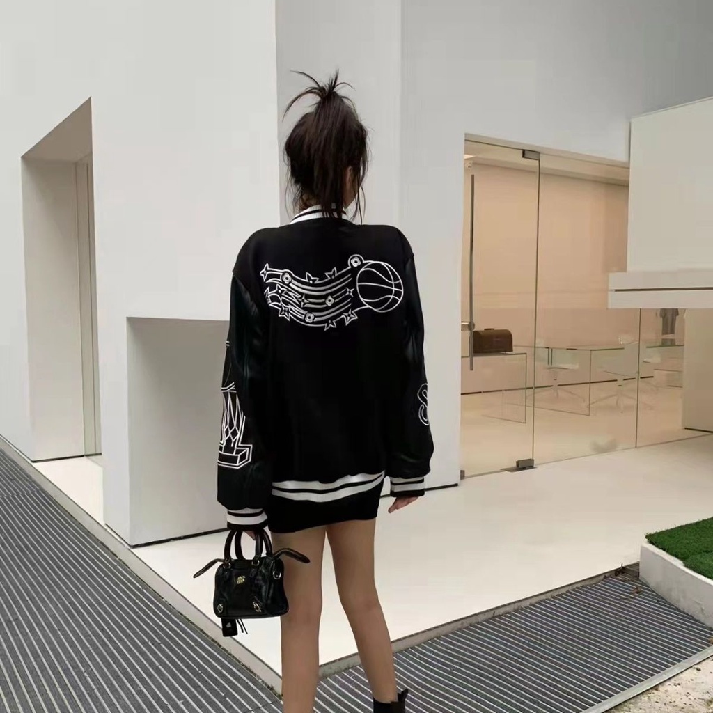 Áo Khoác Bóng Chày In logo louis vuitton Cá Tính Cho Nam Và Nữ