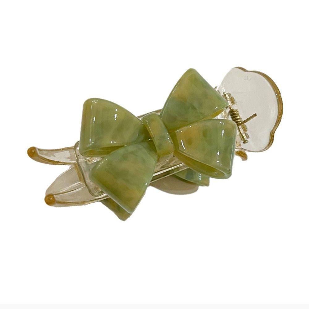 Kẹp Tóc Nơ Lớn Bằng Acrylic Phong Cách Hàn Quốc Ngọt Ngào Cho Nữ