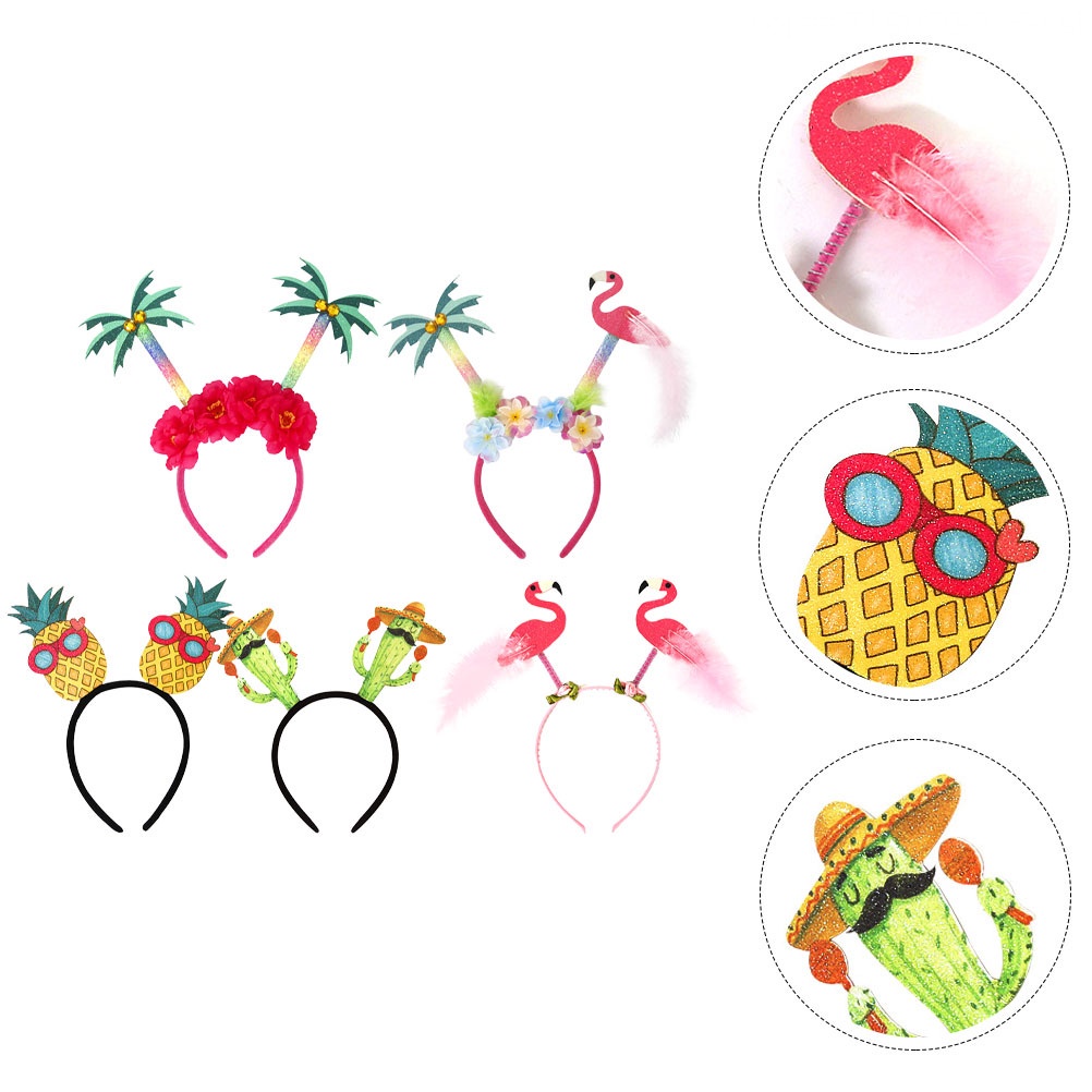 Set 5 Băng Đô Cài Tóc Phong Cách Hawaii Cho Nữ