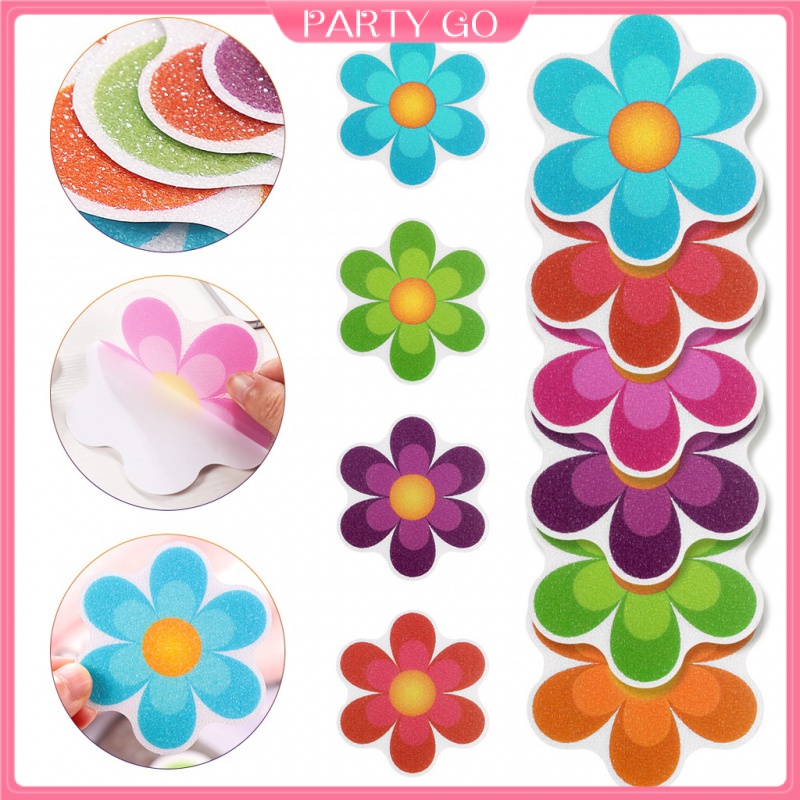 Bộ 10 Miếng Dán Chống Trượt Hình Bông Hoa Nhiều Màu Sắc Trang Trí Nhà Tắm