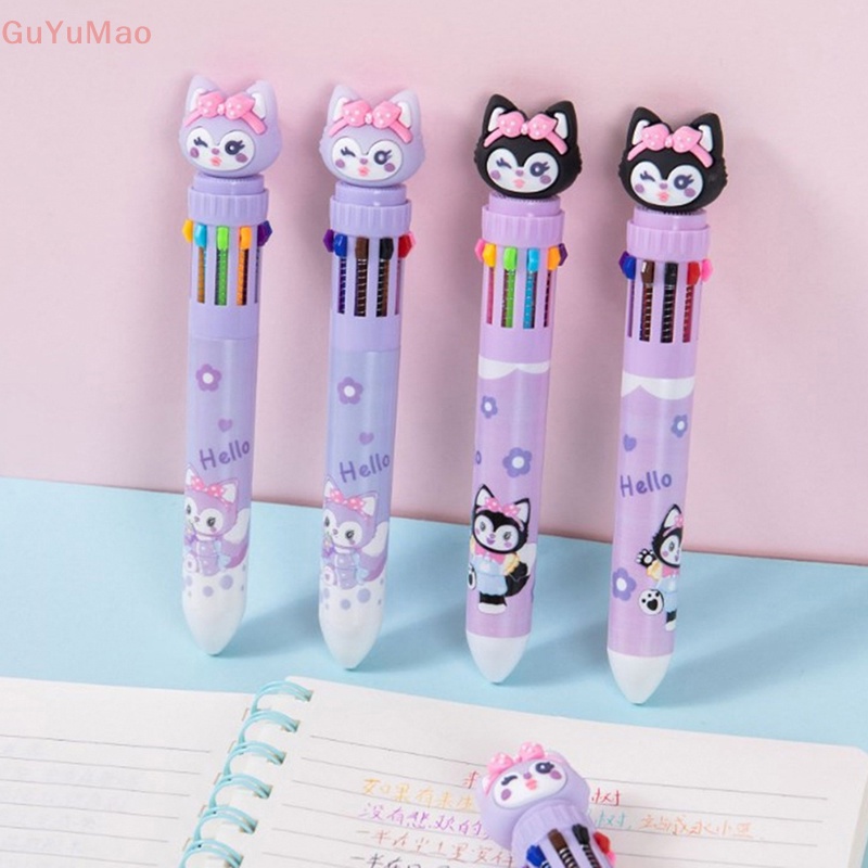 Bút Bi Ngòi 0.7Mm 10 Màu Họa Tiết Kuromi Dễ Thương Cho Học Sinh