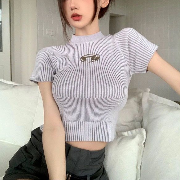 COZOK Áo Thun Ngắn Tay Khoét Lỗ Thời Trang Gợi Cảm