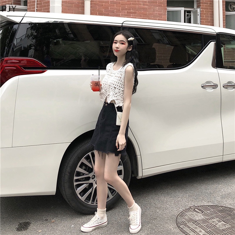 Áo Dệt Kim Sát Nách Dáng Rộng Khoét Rỗng Kiểu Retro Thời Trang Mùa Hè Cho Nữ