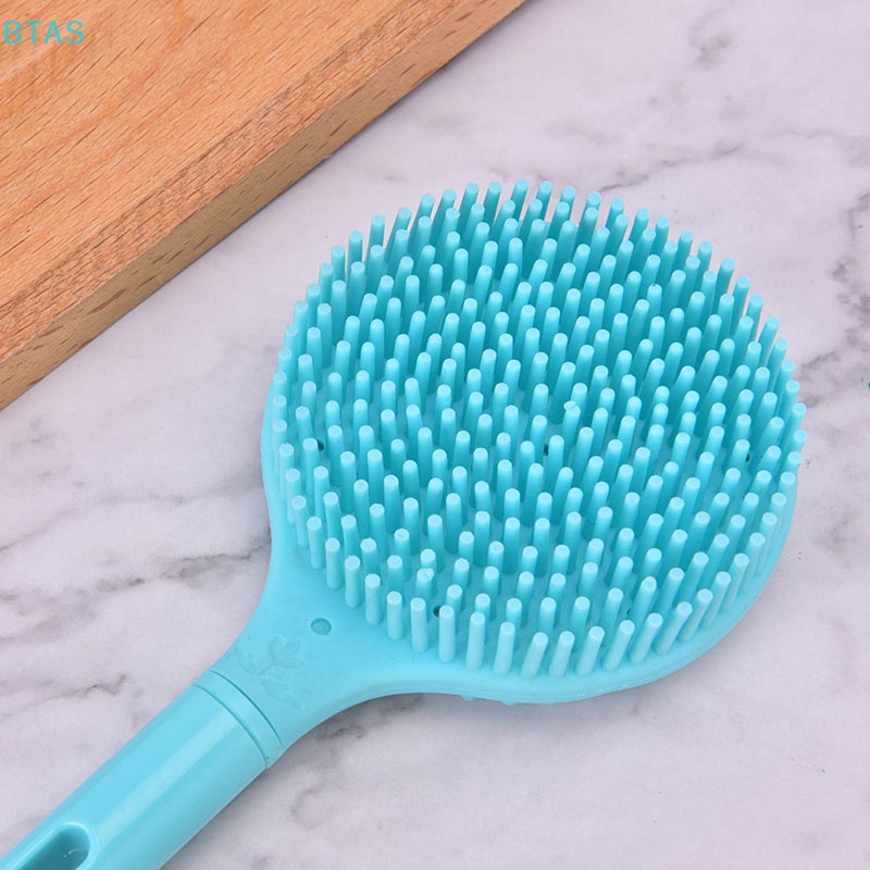 Bàn Chải Silicon Cán Dài Chà Lưng Khi Tắm