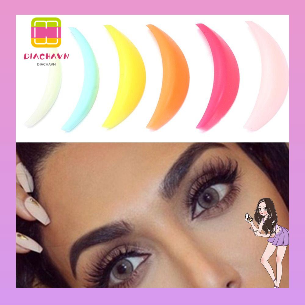Set 6 Cặp Đệm Hỗ Trợ Nối Mi Giả Màu Cầu Vồng Có Thể Tái Sử Dụng