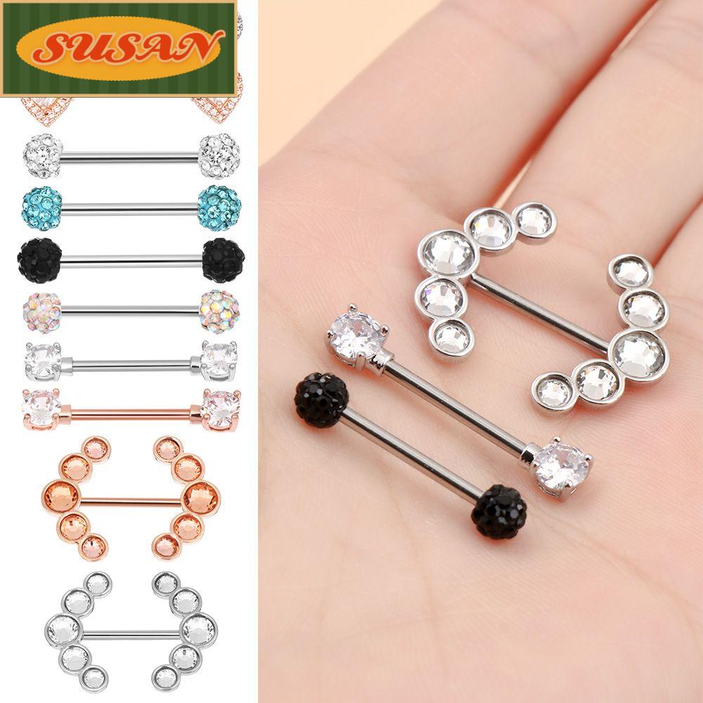 1 Cặp Vòng Núm Vú SUSANS|Khuyên Xỏ Cơ Thể Hình Quả Tạ Độc Đáo