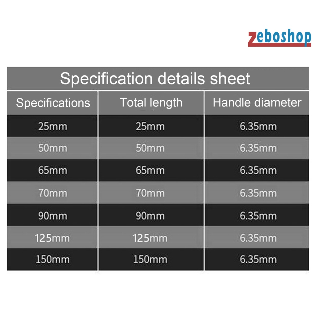 Bộ 7 Mũi Khoan Phillips 25-150mm Chống Trượt