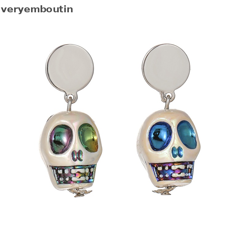 Bông Tai Hình Đầu Lâu Phong Cách Gothic Thời Trang Cho Nữ