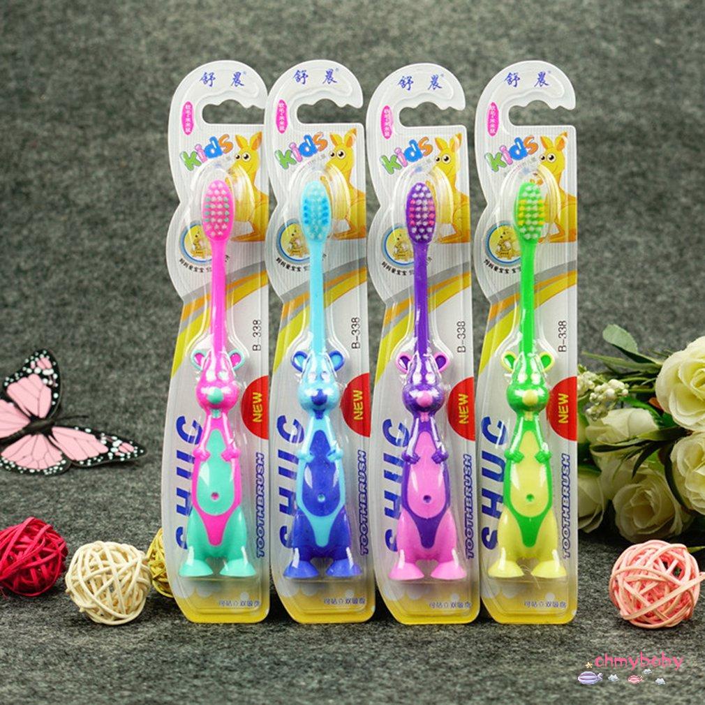[InStock] Phim hoạt hình Kangaroo Shape Bàn chải đánh răng trẻ em đầu nhỏ mềm có lông cực cho [Z/13]