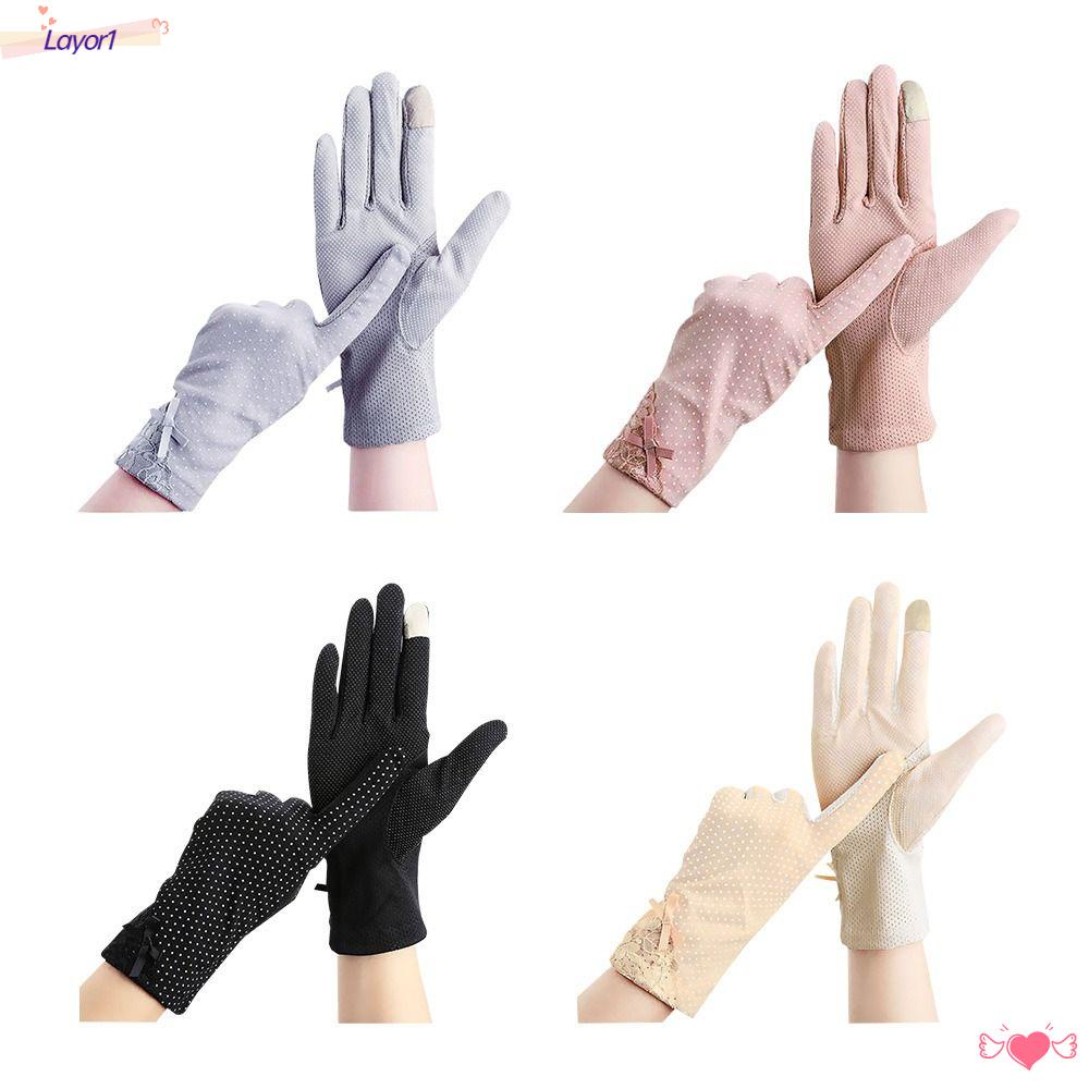 Găng Tay Chống Tia UV Có Thể Chạm Màn Hình Cảm Ứng Thời Trang Cho Nữ La