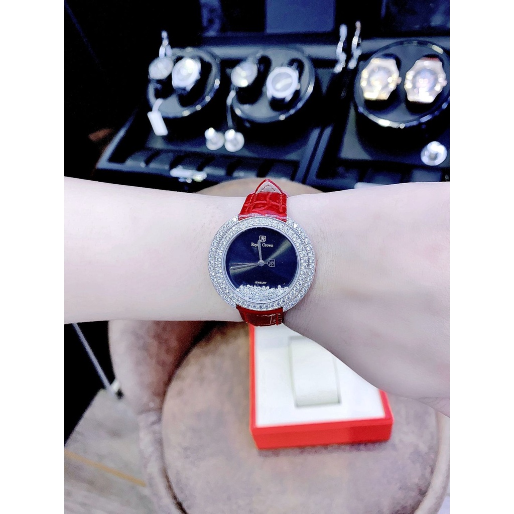 Đồng hồ nữ ROYAL CROWN 4641 Mặt đá Fullbox
