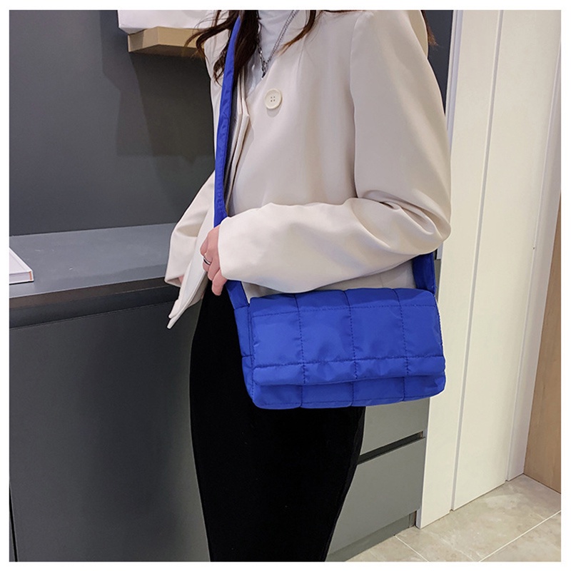 Túi tote đeo vai FAWORK chần bông họa tiết kẻ ô thời trang thu đông có nhiều màu cho nữ