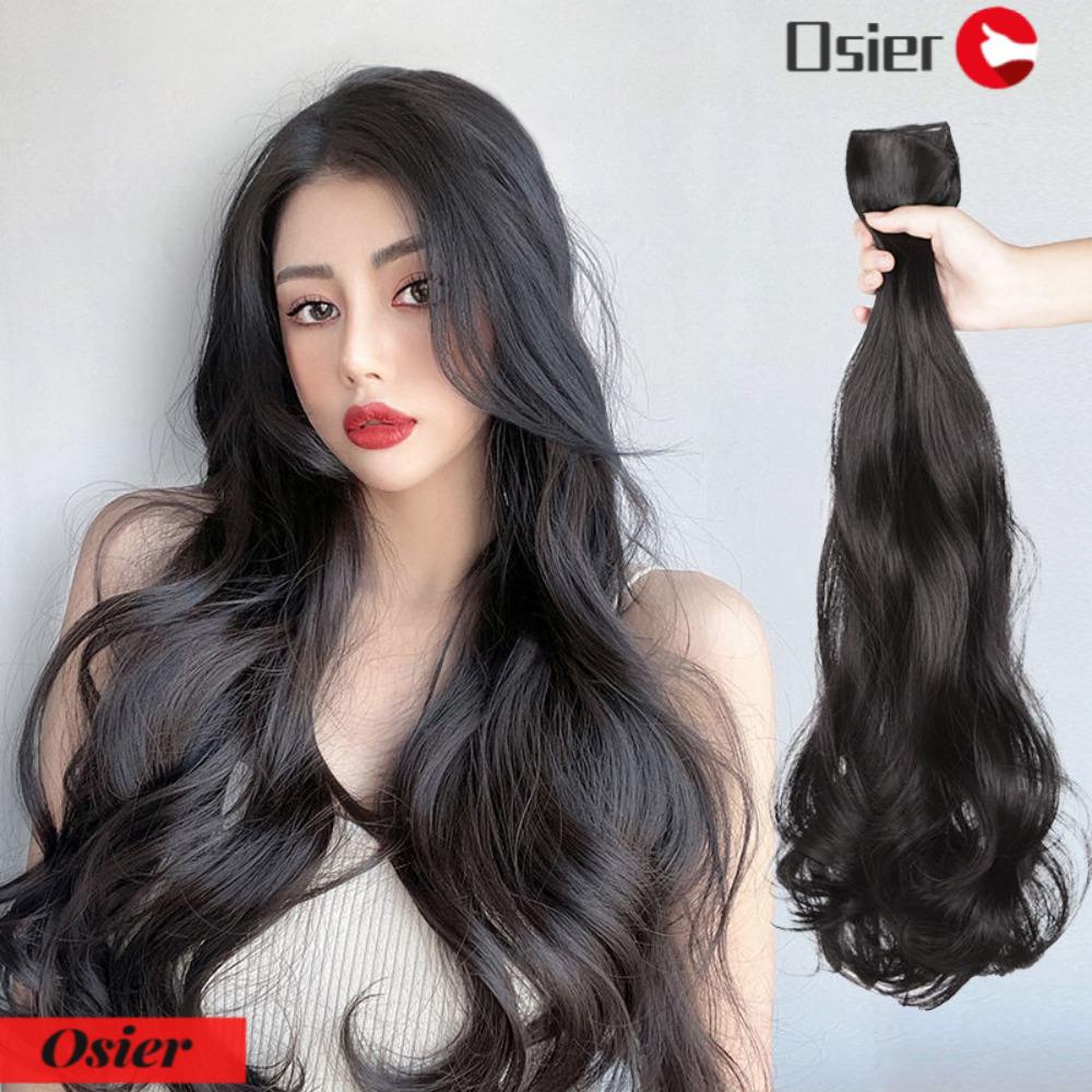 Bộ Tóc Giả Dài Xoăn Chữ U Màu Đen Thời Trang Cho Nữ 1