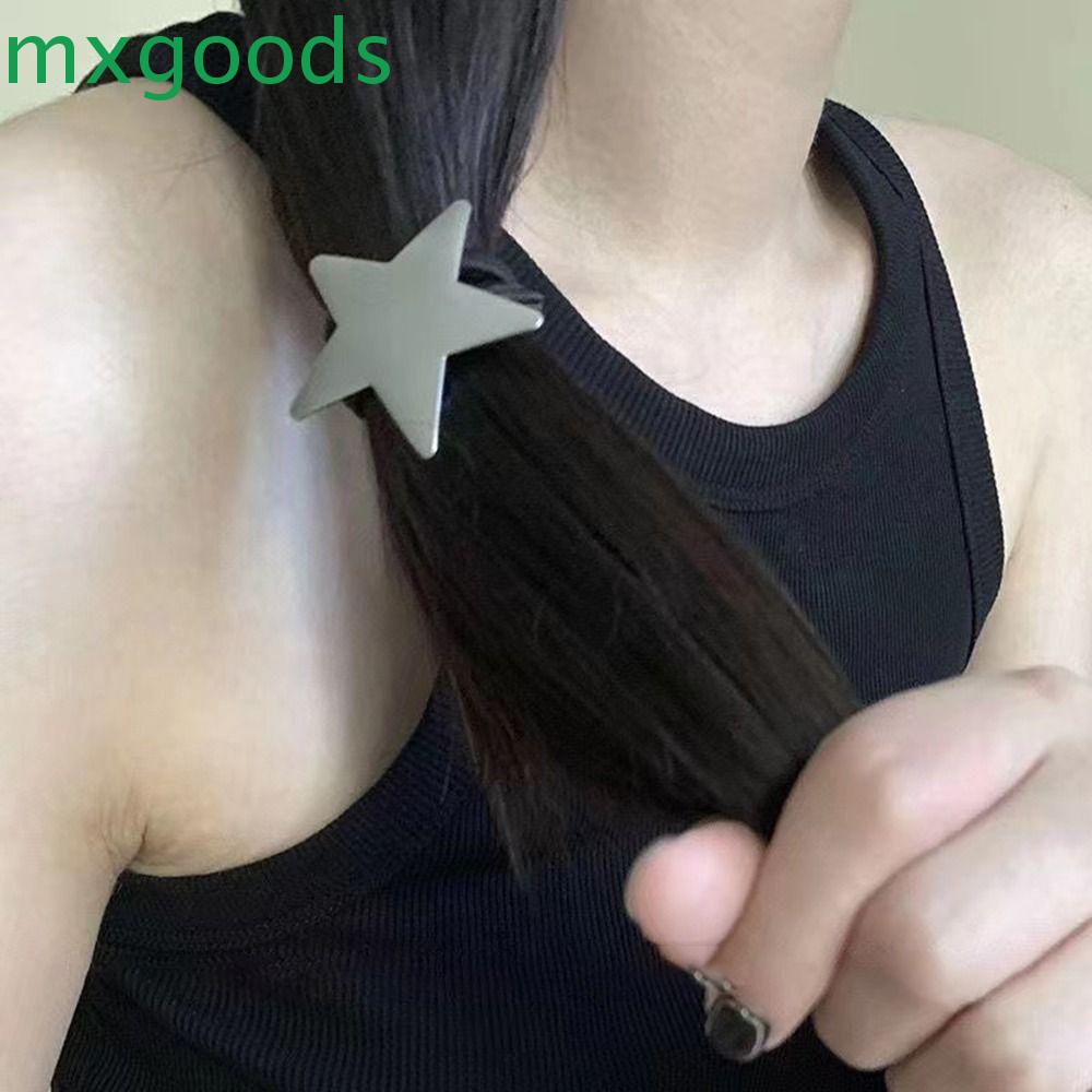 Dây Cột Tóc Co Giãn Bằng Kim Loại Hình Ngôi Sao Năm Cánh Thời Trang Cho Nữ MXGOODS Y2K