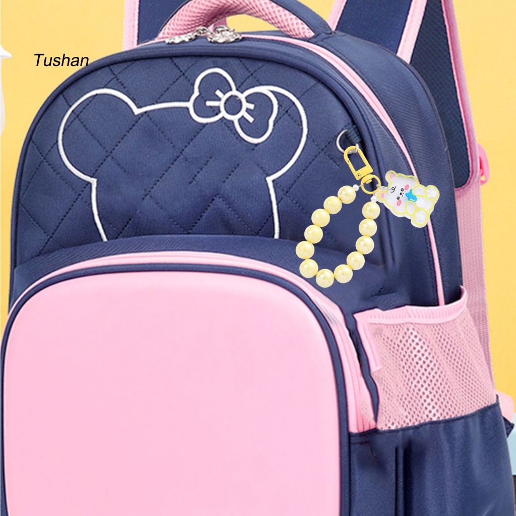 Móc Chìa Khóa Dạng Hạt Nhiều Màu Sắc Không Phai Chống Trầy Xước Chống Thất Lạc Hình Gấu / Thỏ Hoạt Hình