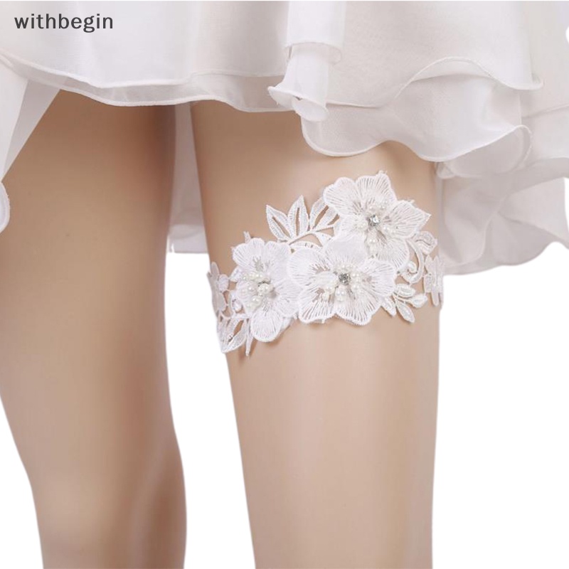 1 Cái Nịt Bít Tất Ren Đính Đá Màu Trắng Gợi Cảm Cho Nữ