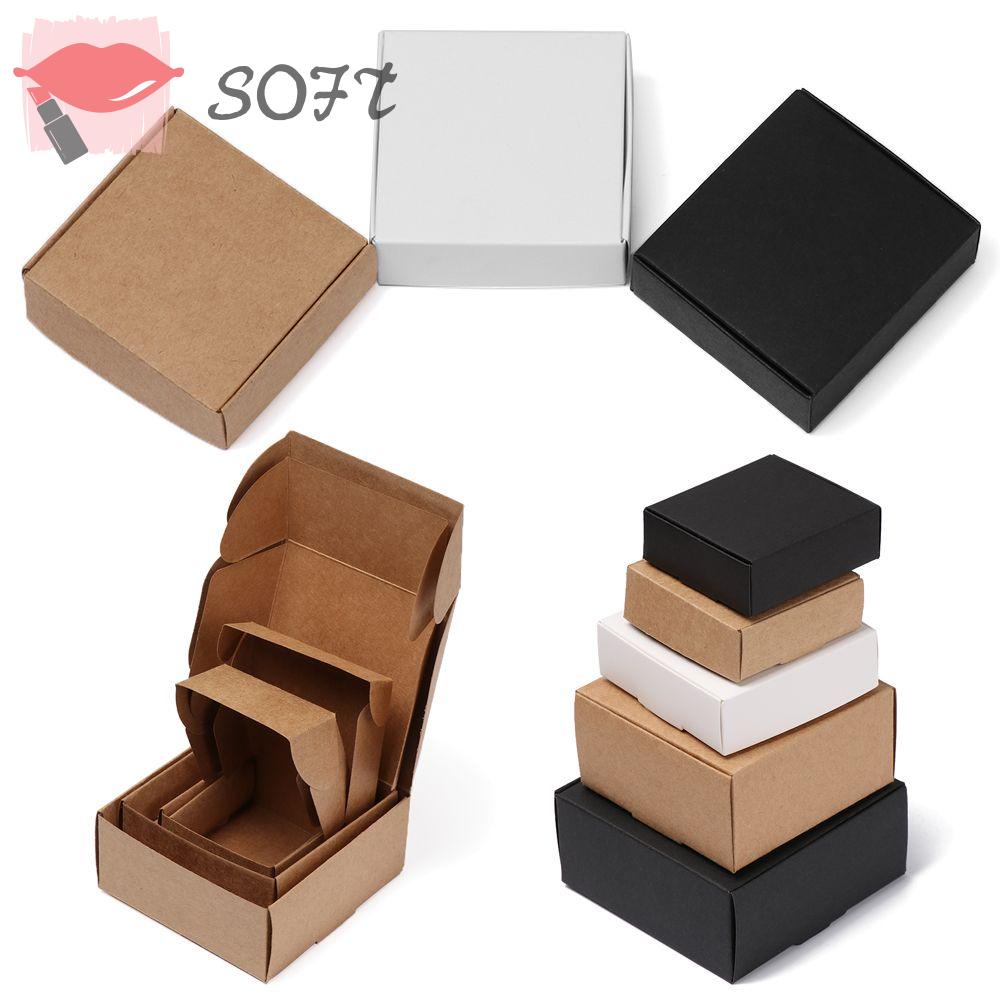 Set 10 Hộp Giấy Kraft 9 Kích Cỡ Đựng Kẹo Làm Đồ Trang Sức Thủ Công